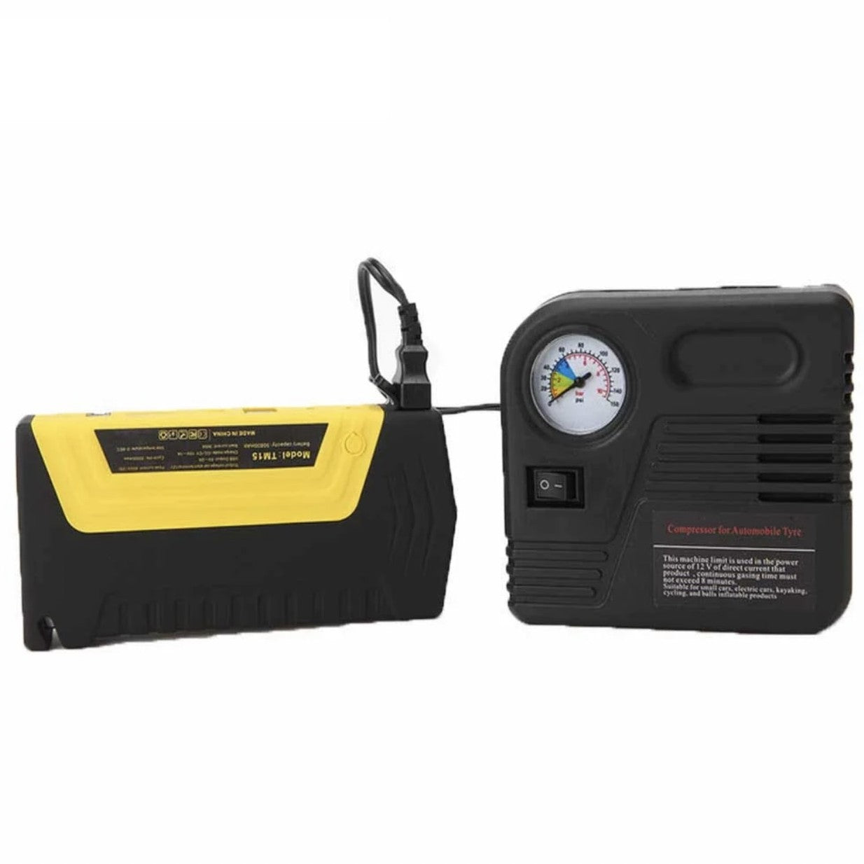 Robot pornire auto portabil, cu acumulator 68800 mAh + compresor auto