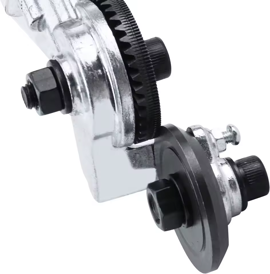 Adaptor pentru taiat tabla, cu role pentru bormasina